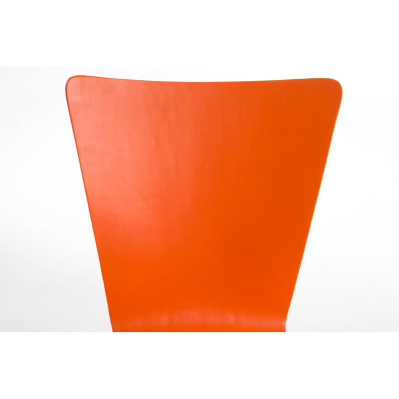 Ensemble de 4 chaises visiteurs Aaron orange