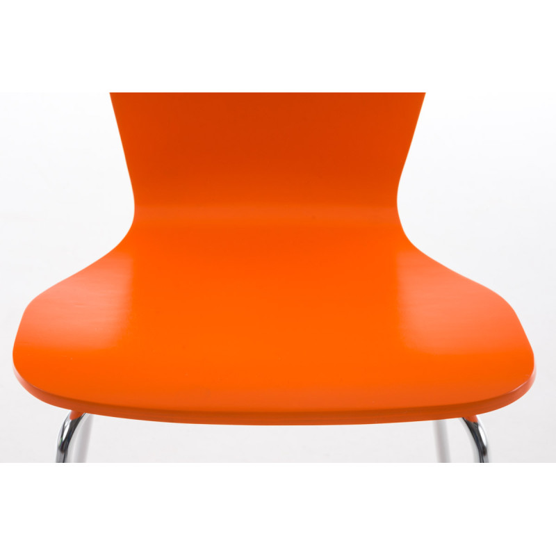 Ensemble de 4 chaises visiteurs Aaron orange