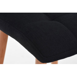 Tabouret de bar en tissu Lincoln noir