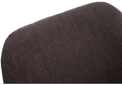 Ensemble de 4 chaises visiteurs Borneo V2 en tissu noyer gris foncé