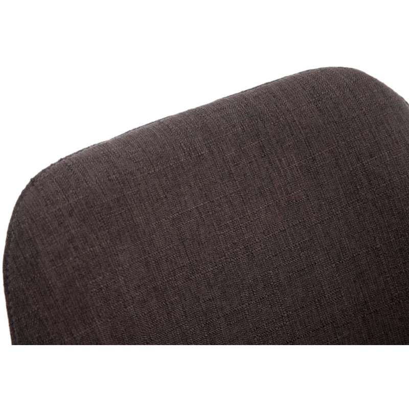 Ensemble de 4 chaises visiteurs Borneo V2 en tissu noyer gris foncé