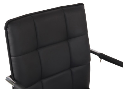 Ensemble de 2 chaises visiteurs Gandia, similicuir, chrome et noir