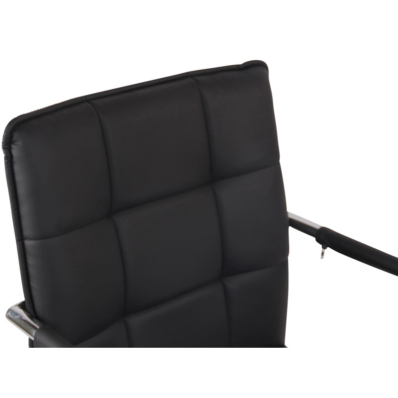 Ensemble de 2 chaises visiteurs Gandia, similicuir, chrome et noir