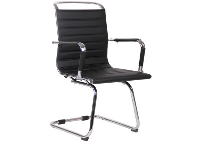 Ensemble de 2 chaises visiteurs Balve, similicuir, noir
