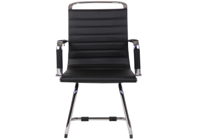 Ensemble de 2 chaises visiteurs Balve, similicuir, noir