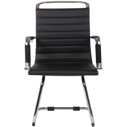 Ensemble de 2 chaises visiteurs Balve, similicuir, noir