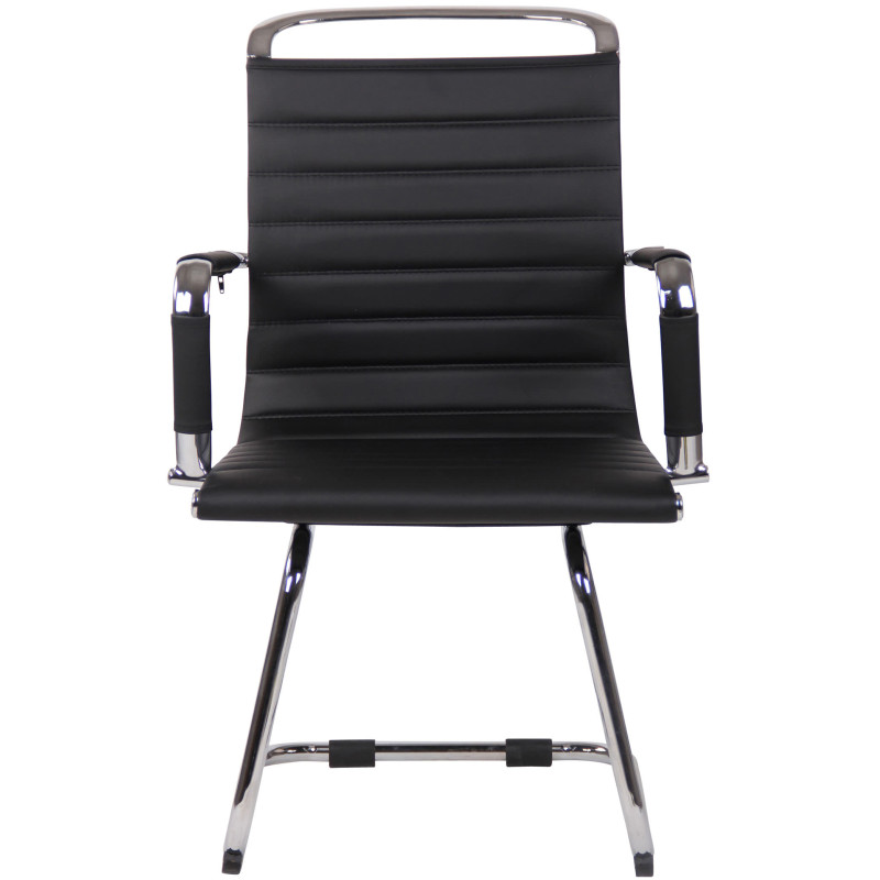 Ensemble de 2 chaises visiteurs Balve, similicuir, noir