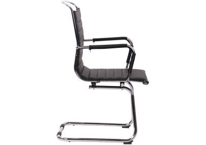 Ensemble de 2 chaises visiteurs Balve, similicuir, noir