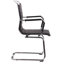 Ensemble de 2 chaises visiteurs Balve, similicuir, noir