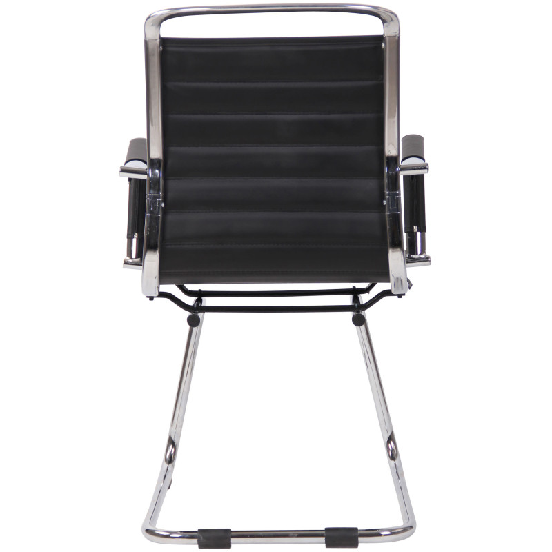 Ensemble de 2 chaises visiteurs Balve, similicuir, noir