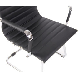 Ensemble de 2 chaises visiteurs Balve, similicuir, noir