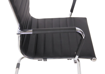 Ensemble de 2 chaises visiteurs Balve, similicuir, noir