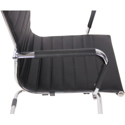 Ensemble de 2 chaises visiteurs Balve, similicuir, noir
