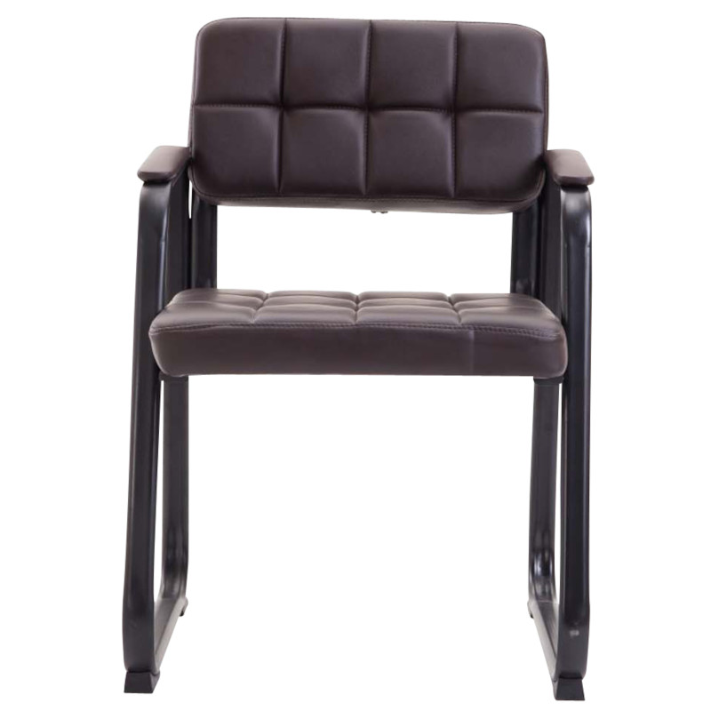 Ensemble de 2 chaises visiteurs Canada B, similicuir, marron