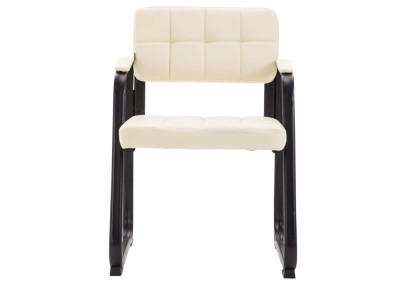 Ensemble de 2 chaises visiteurs Canada B, similicuir, crème