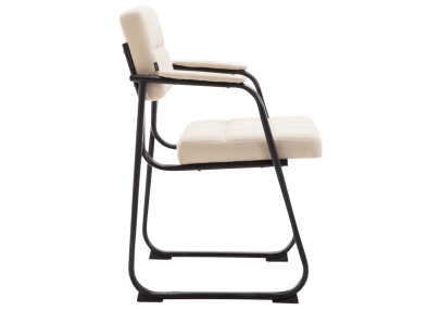 Ensemble de 2 chaises visiteurs Canada B, similicuir, crème