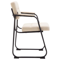 Ensemble de 2 chaises visiteurs Canada B, similicuir, crème