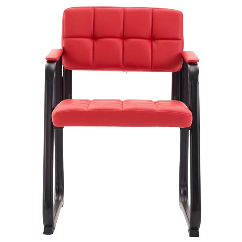 Ensemble de 2 chaises visiteurs Canada B, similicuir, rouge