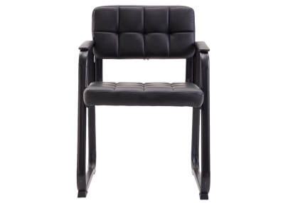 Ensemble de 2 chaises visiteurs Canada B, similicuir, noir