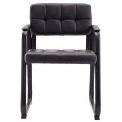 Ensemble de 2 chaises visiteurs Canada B, similicuir, noir