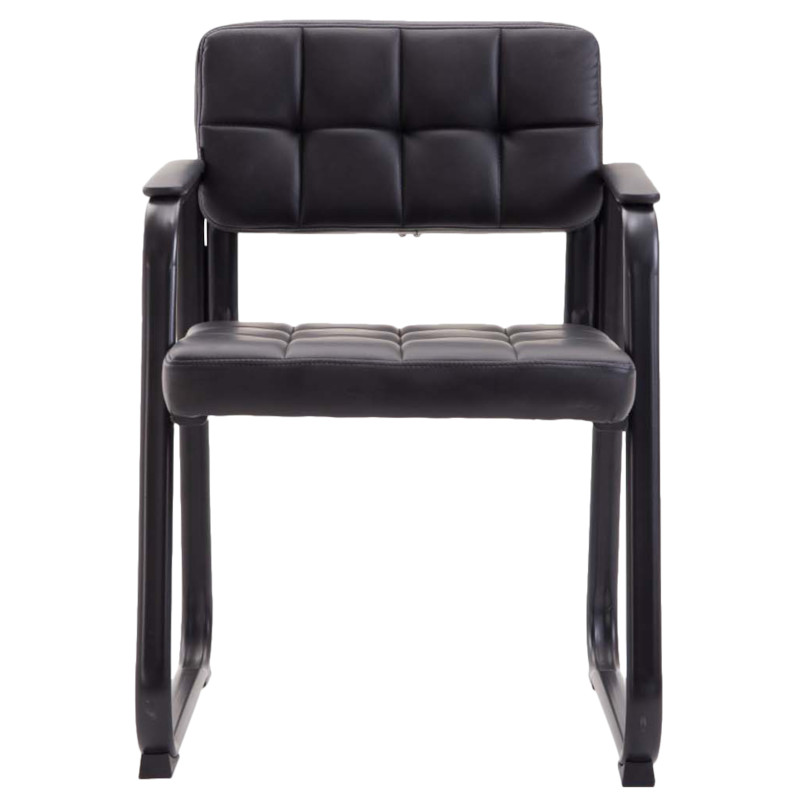 Ensemble de 2 chaises visiteurs Canada B, similicuir, noir
