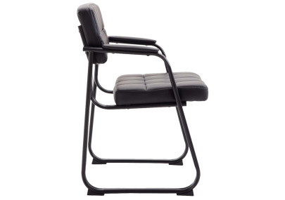 Ensemble de 2 chaises visiteurs Canada B, similicuir, noir
