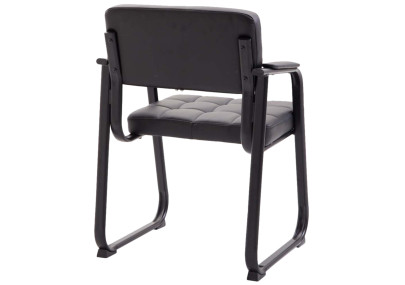 Ensemble de 2 chaises visiteurs Canada B, similicuir, noir