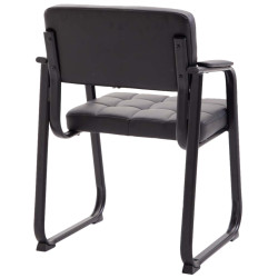 Ensemble de 2 chaises visiteurs Canada B, similicuir, noir