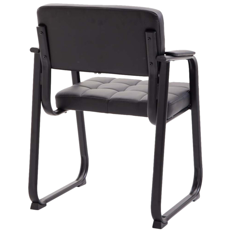 Ensemble de 2 chaises visiteurs Canada B, similicuir, noir