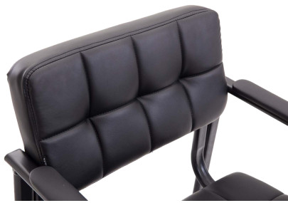 Ensemble de 2 chaises visiteurs Canada B, similicuir, noir