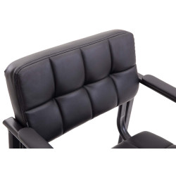 Ensemble de 2 chaises visiteurs Canada B, similicuir, noir