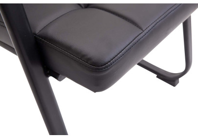 Ensemble de 2 chaises visiteurs Canada B, similicuir, noir