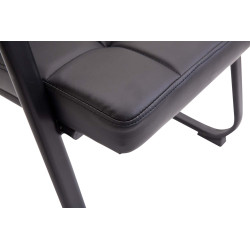 Ensemble de 2 chaises visiteurs Canada B, similicuir, noir