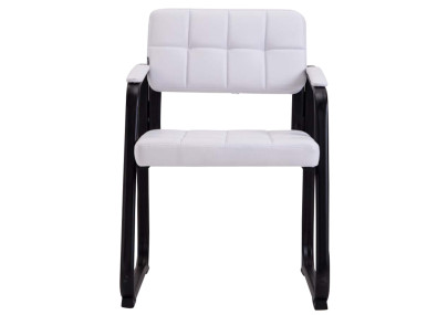 Ensemble de 2 chaises visiteurs Canada B, similicuir, blanc