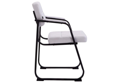 Ensemble de 2 chaises visiteurs Canada B, similicuir, blanc