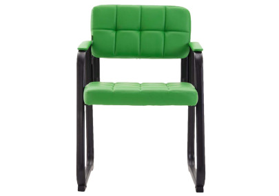 Ensemble de 2 chaises visiteurs Canada B, similicuir, vertes