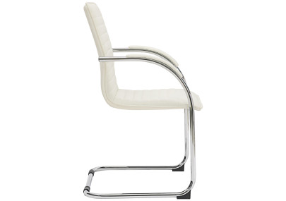 Ensemble de 2 chaises visiteurs Tira, similicuir, blanc