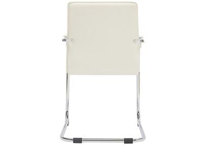 Ensemble de 2 chaises visiteurs Tira, similicuir, blanc