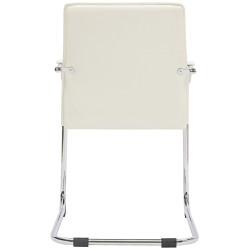 Ensemble de 2 chaises visiteurs Tira, similicuir, blanc