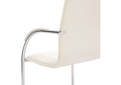 Ensemble de 2 chaises visiteurs Tira, similicuir, blanc