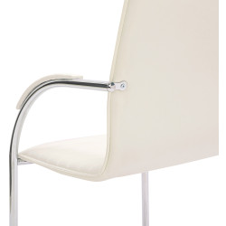 Ensemble de 2 chaises visiteurs Tira, similicuir, blanc