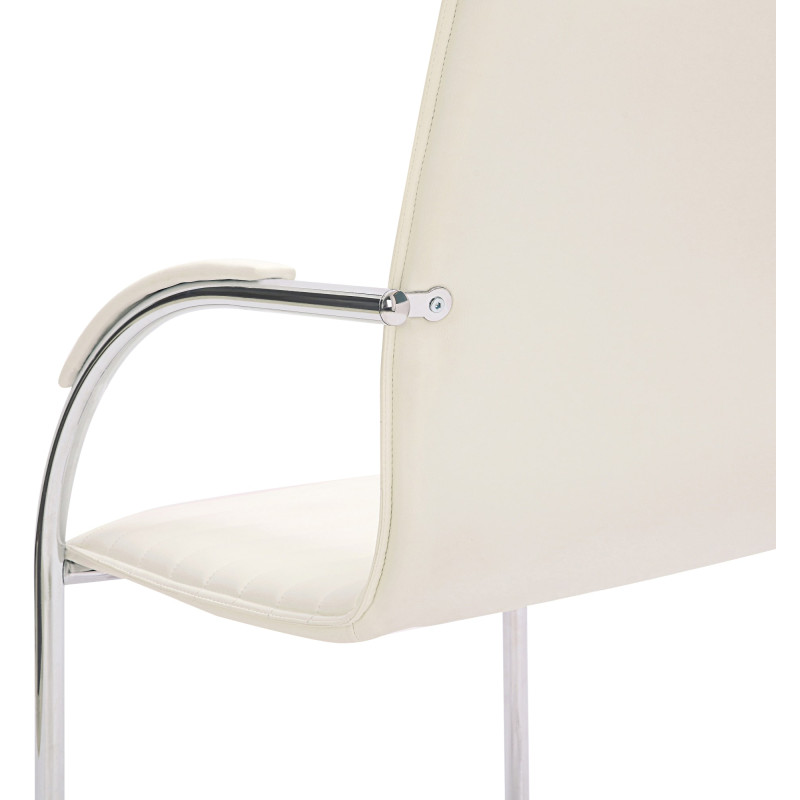 Ensemble de 2 chaises visiteurs Tira, similicuir, blanc