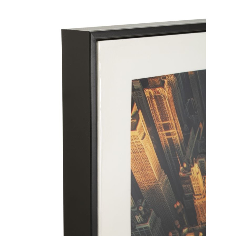 Tableau New York laqué A avec cadre – impression sur toile moderne – 72 x 4 x 102 cm