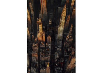Tableau New York laqué A avec cadre – impression sur toile moderne – 72 x 4 x 102 cm