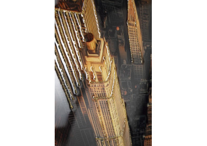 Tableau New York laqué A avec cadre – impression sur toile moderne – 72 x 4 x 102 cm