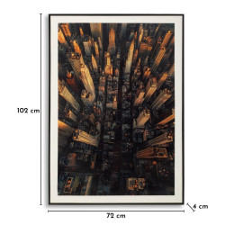 Tableau New York laqué A avec cadre – impression sur toile moderne – 72 x 4 x 102 cm