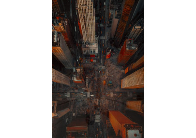 Tableau New York laqué B avec cadre – décoration murale design – 72 x 4 x 102 cm