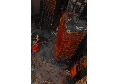 Tableau New York laqué B avec cadre – décoration murale design – 72 x 4 x 102 cm