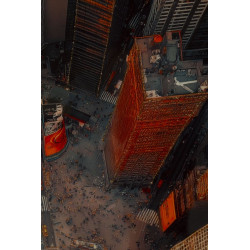 Tableau New York laqué B avec cadre – décoration murale design – 72 x 4 x 102 cm