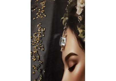 Tableau persan laqué B avec cadre – impression murale design – 62 x 3,5 x 92 cm